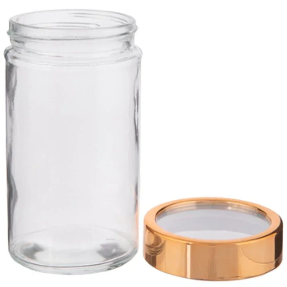Glass Canister Jar with Copper Window Lid